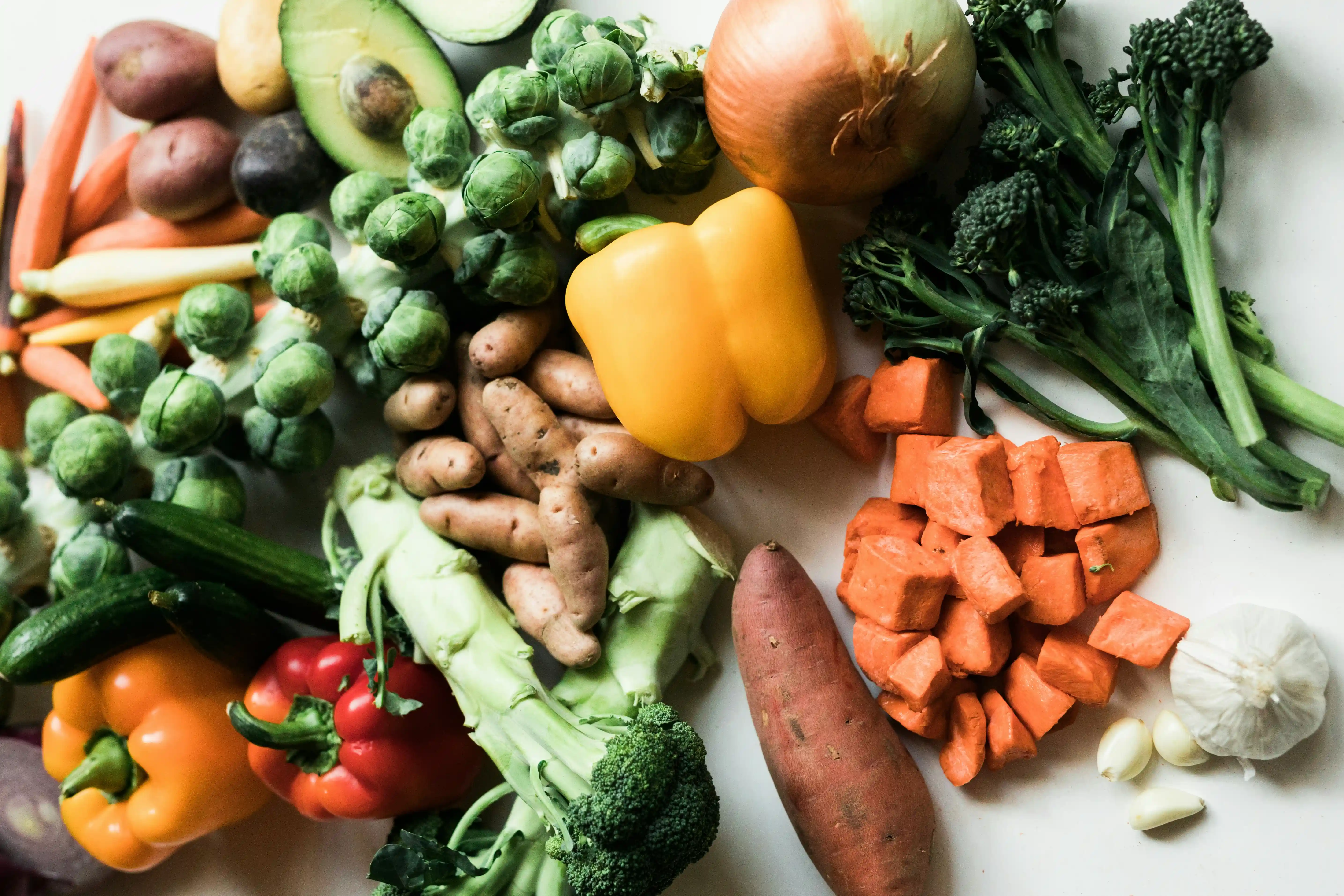Healthy fresh vegetables background